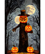 jacko lantern pumpkin tree man abstract surreal halloween Digital art Do... - $5.99