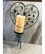 Metal Memorial Day Lighted Candle-Forever in Our Hearts. 16 Inches Tall - $46.41