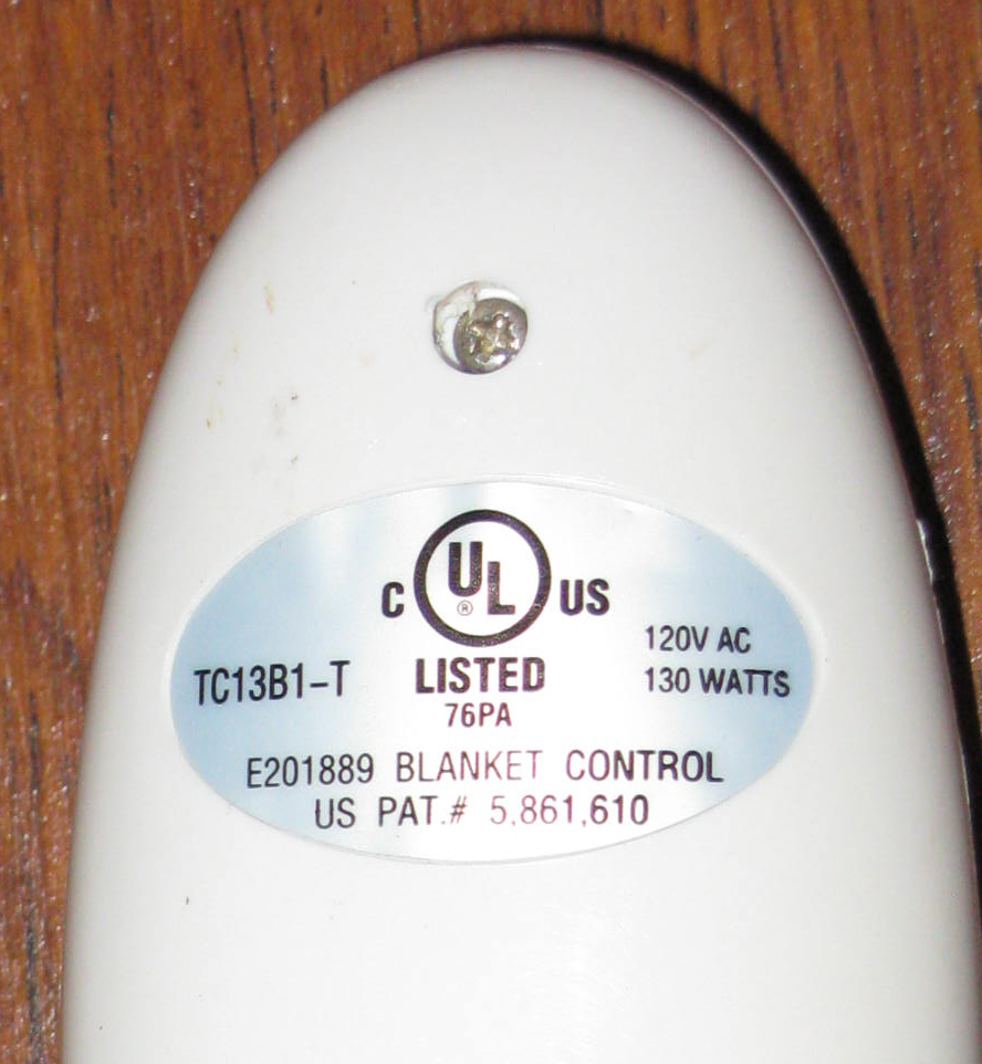 Biddeford Heated Blanket Controller TC13B1T E201889 Twin Blankets