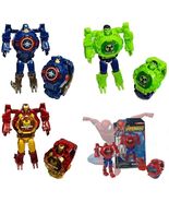 Marvel Action Figure Super Hero Convertible Wrist Watch Robot Toys For C... - $19.99