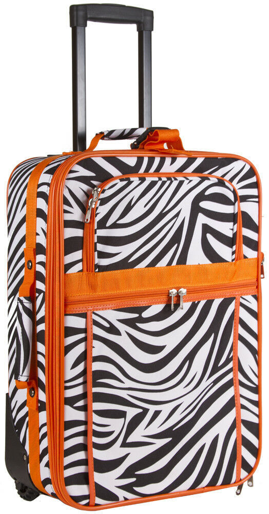 Zebra Carry On Luggage Suitcase Travel Small Rolling Wheeled Expandable