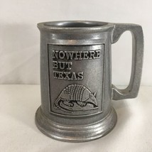 Wilton Co Vtg USA Made Nowhere But Texas Armadillo Cast Aluminum 12 oz S... - $28.71