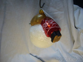 Vaillancourt Snow Ball Ornament Gingerbread Santa Holding Snow Ball  image 3