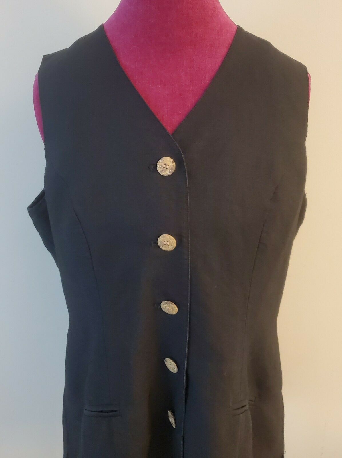 Attractive Women's Button Up Vest 81st & Park Size XL Tops