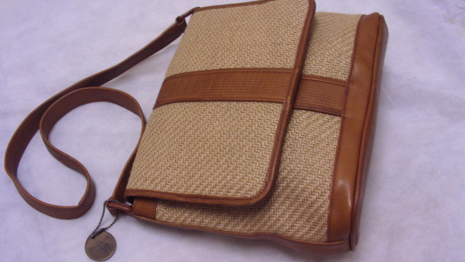 American Angel Brown Beige Medium Cross Body Over Shoulder Bag Free