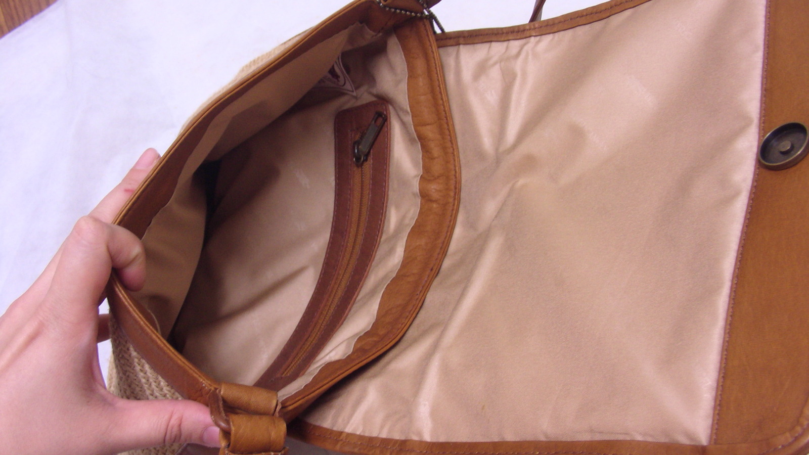 American Angel Brown Beige Medium Cross Body Over Shoulder Bag Free