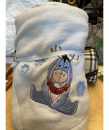Disney Winnie The Pooh Baby Blanket Eeyore Blue Soft Plush - $55.00