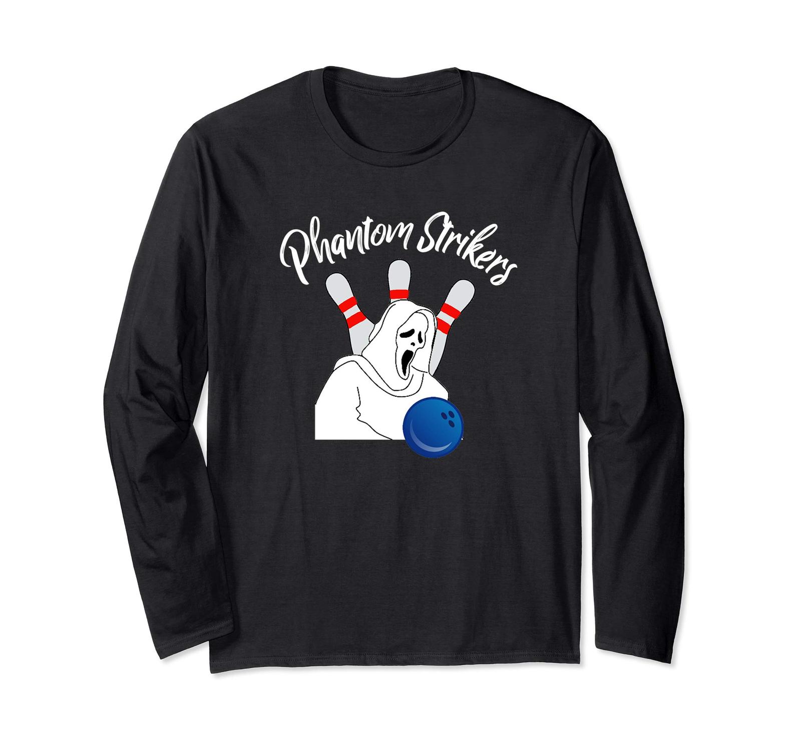 Funny Tee Bowling Phantom Strikers LongSleeve Shirt Men TShirts