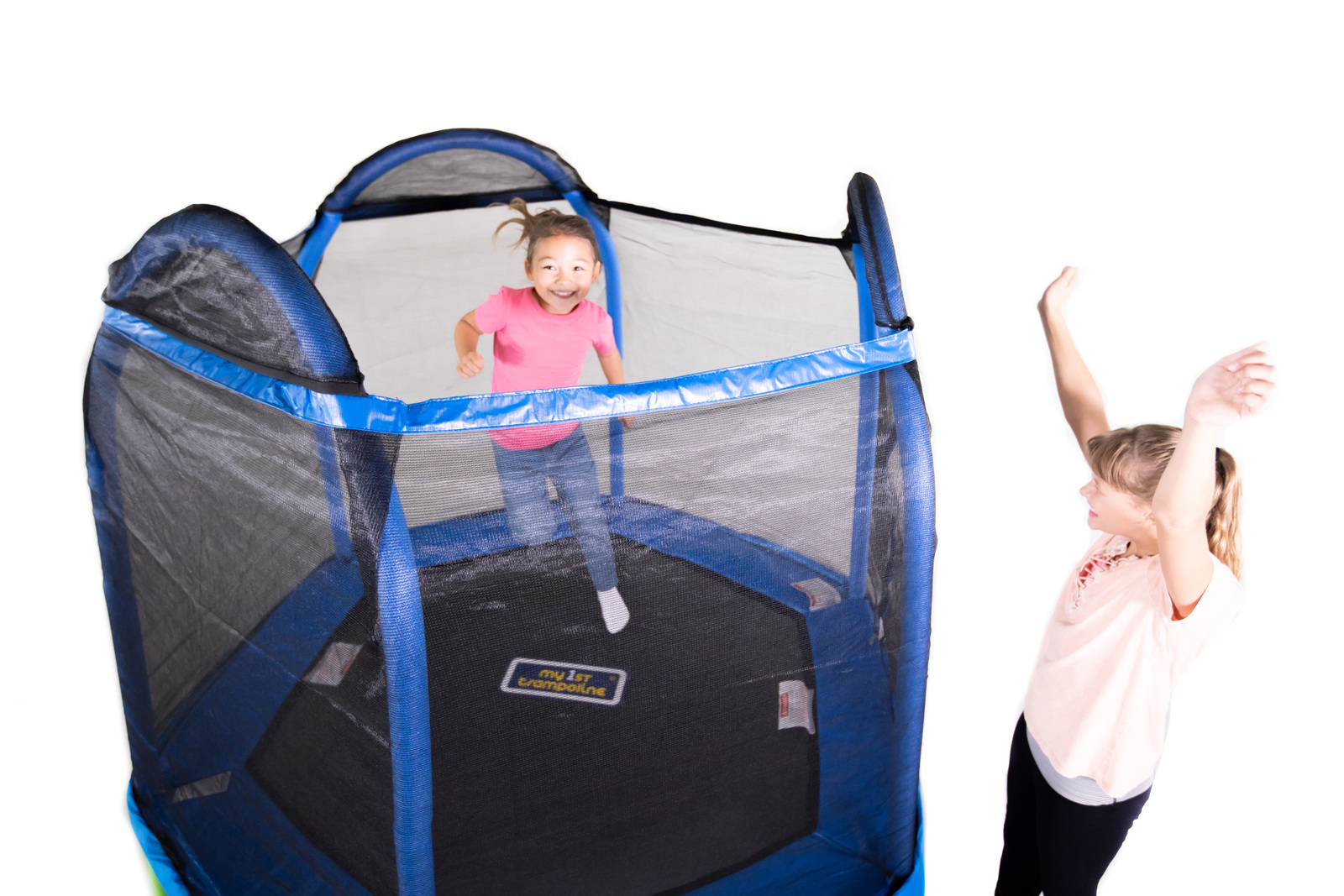 Bounce Pro 7Foot My First Trampoline Hexagon for Kids Blue/Green
