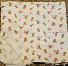 Carter's Child Of Mine Flannel Baby Swaddling Blanket White Tan Pink Cats - $14.81
