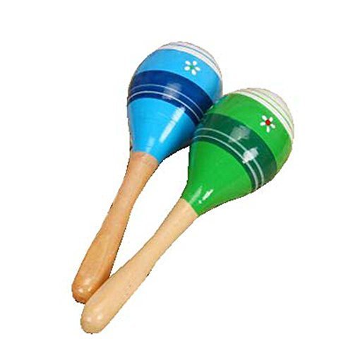 2 Pcs Wooden Baby Rattle Can Train Baby Fingers and Arm Strength for Newborn