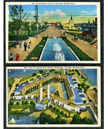 2 1933 World&#39;s Fair POSTCARDS Chicago Gerson Bros Unposted Antique VERY ... - $14.99