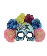 Kbw Women's Day of the Dead Flowers Half Mask With Butterfly - $40.45