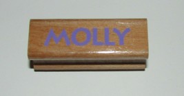 Molly Rubber Stamp Name Stampcraft Wood Mounted 2.5&quot; Long  - $4.84