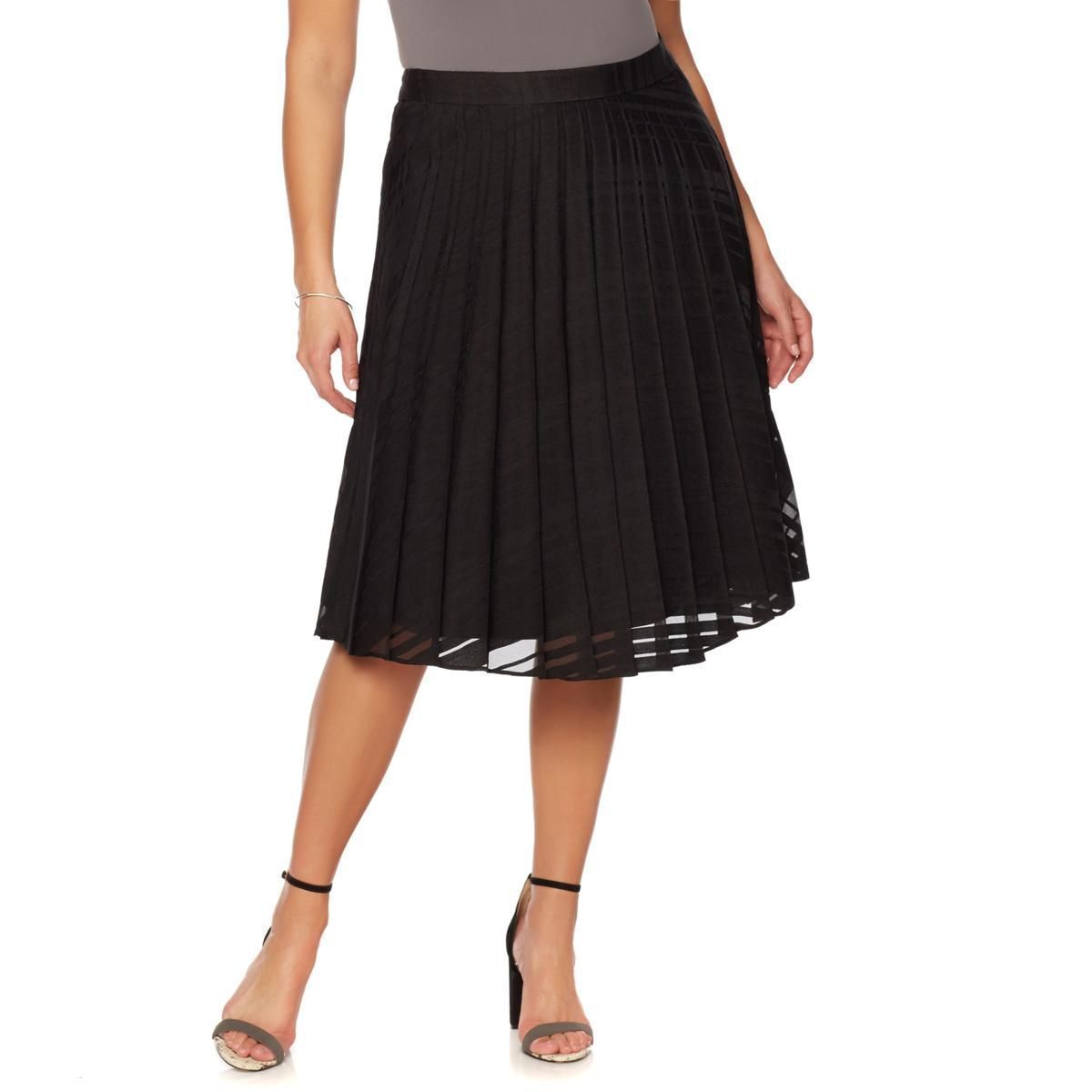 Hal Rubenstein The Esther Accordion Pleated Skirt Fully Line Onyx Size ...