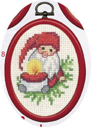 Primary image for Elf With Light II Christmas Ornament kit counted cross stitch Permin Copenhagen