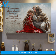 I Will Give You Rest Canvas | God Saving Painting Canvas - $49.99