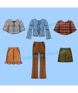 Girls Skirt Pants Ponco Cape Top size 7 8 10 12 14 Vtg Simplicity 4517 U... - $3.95