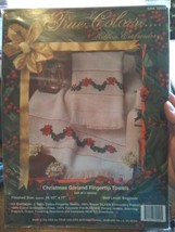 True Colors Ribbon Embroidery Kit Christmas Garland Fingertip Towels #SR... - $9.85