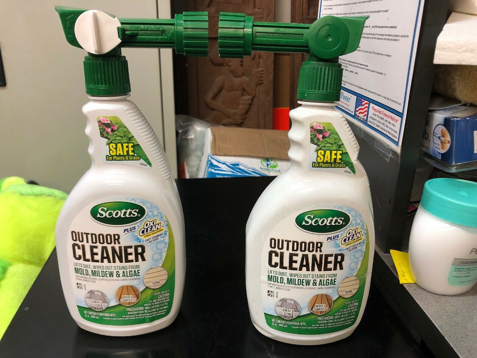 Scotts, Outdoor Cleaner Plus Oxi Clean, Moss, Mold, Algae, 32 oz 2 Bottles Household Supplies