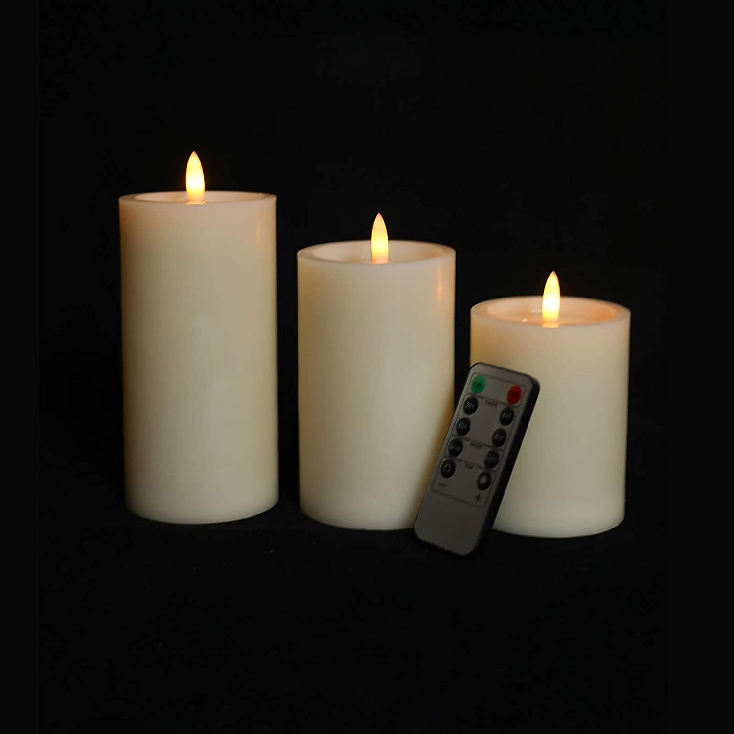 Less Led Candles Vanilla Scented Ar Candles Remote Candles Battery Wax