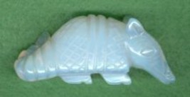 CARVED OPALIZED GLASS ARMADILLO - $12.50