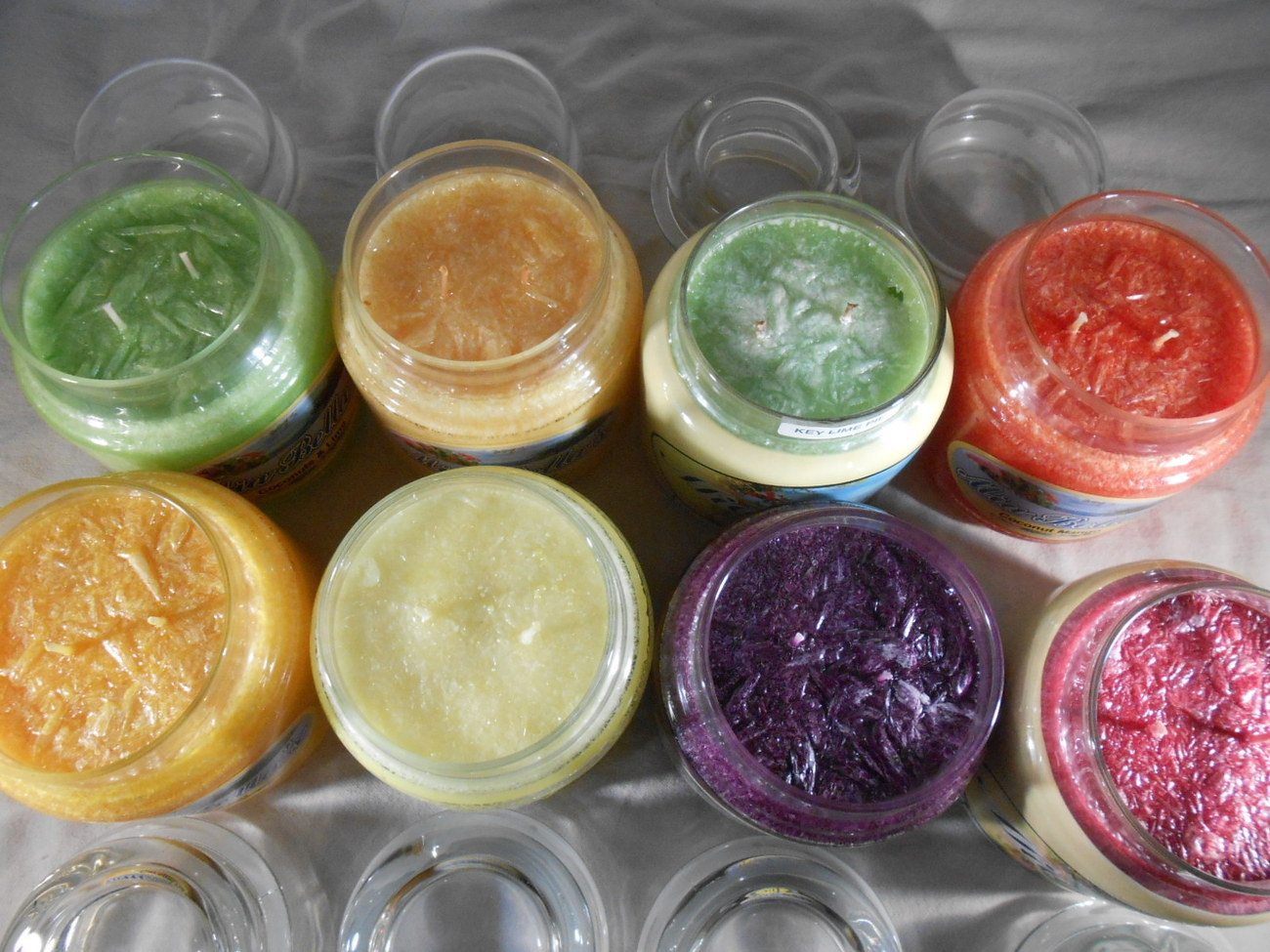 FRUIT SCENTED Jar CANDLE Berry Pear Mango Lime Raspberry NATURAL WAX