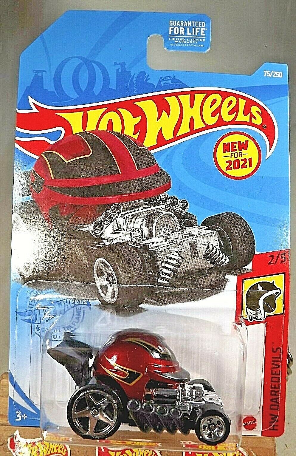 2021 Hot Wheels #75 HW Daredevils 2/5 HEAD GASKET Maroon w/Chrome 5 Spoke Wheels