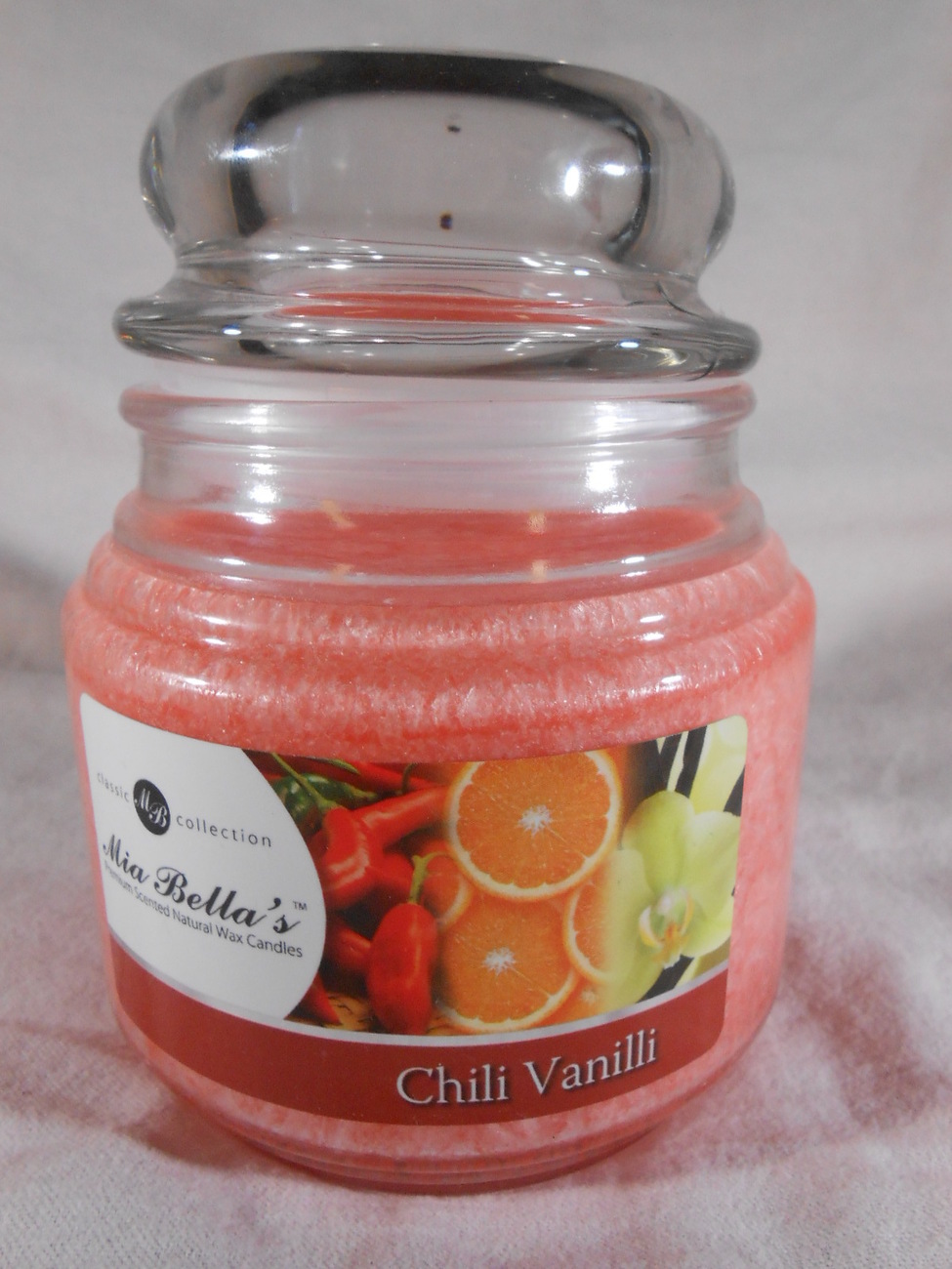 VANILLA SCENTED Jar CANDLE Cherry French Honeybee Chili NATURAL WAX Mia