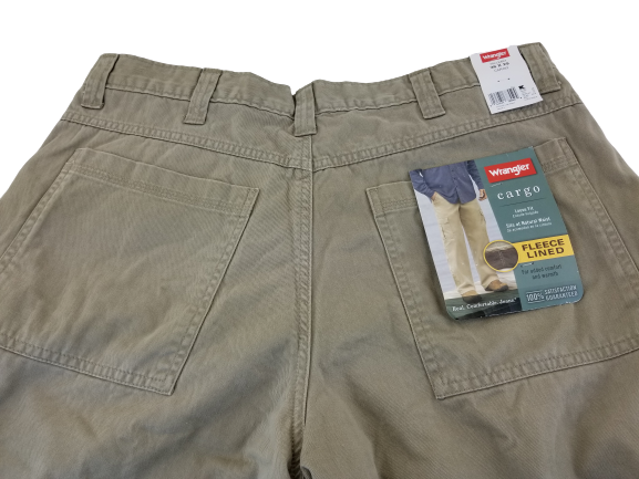 wrangler relaxed fit fleece lined cargo pants