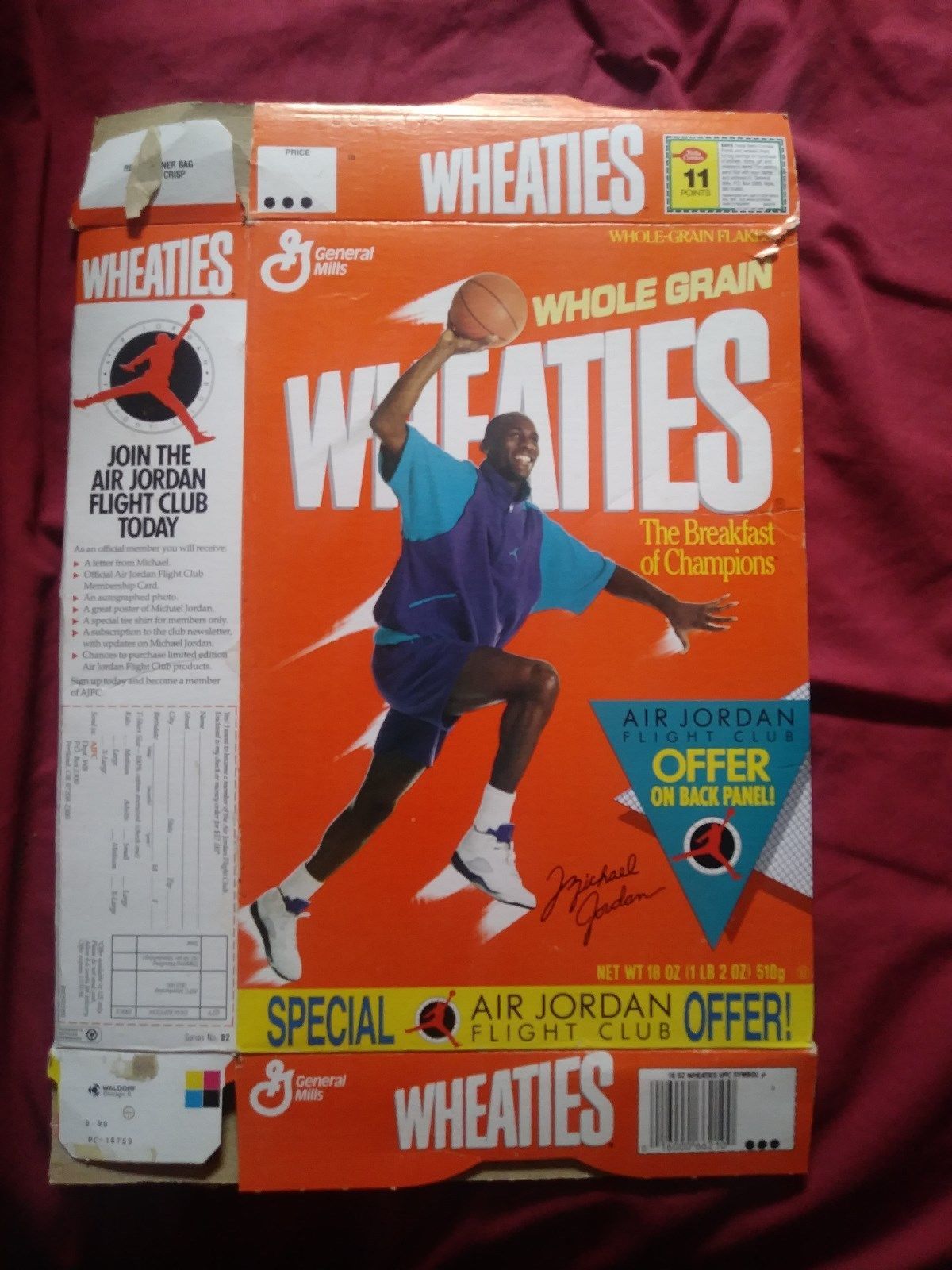 Wheaties Michael Jordan General Mills Cereal Box rare .. Batman