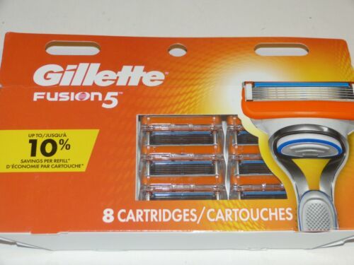 Gillette Fusion 5 -  8 Cartridges = 8 blades NEW Razor