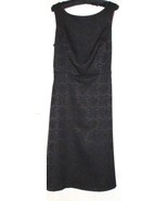 WOMEN&#39;S BLACK PRINTED BACK BOW DRESS SIZE 8 - $18.00