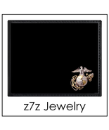 MARINE CORPS Emblem Men Wallet - gold USMC medallion / black bifold faux... - $9.99