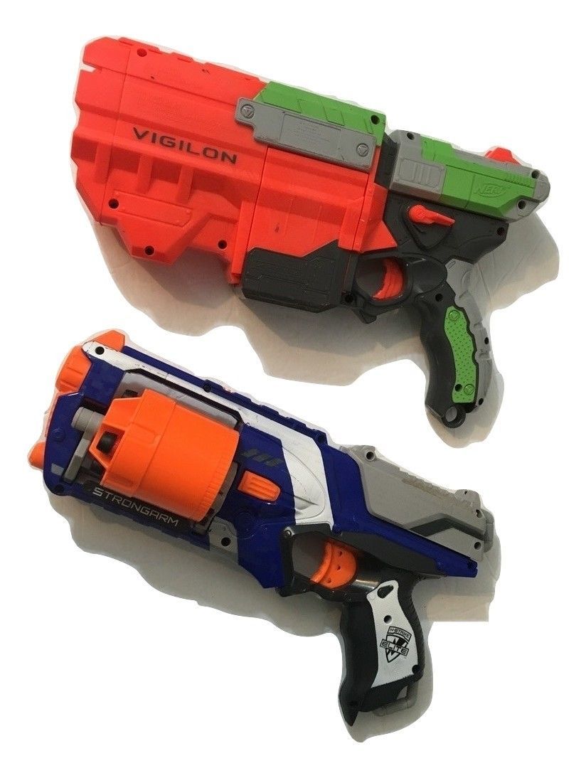 nerf lot of 2 dart guns strong arm elite and Vigilon for parts - Dart ...