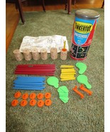 86-PC Preschool TINKERTOY CONSTRUCTION SET w/Canister &amp; Lid - Ages 1-1/2... - $20.00
