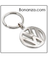 VW Logo Keyring - silver chrome volkswagen emblem beetle auto car keychain - $12.99
