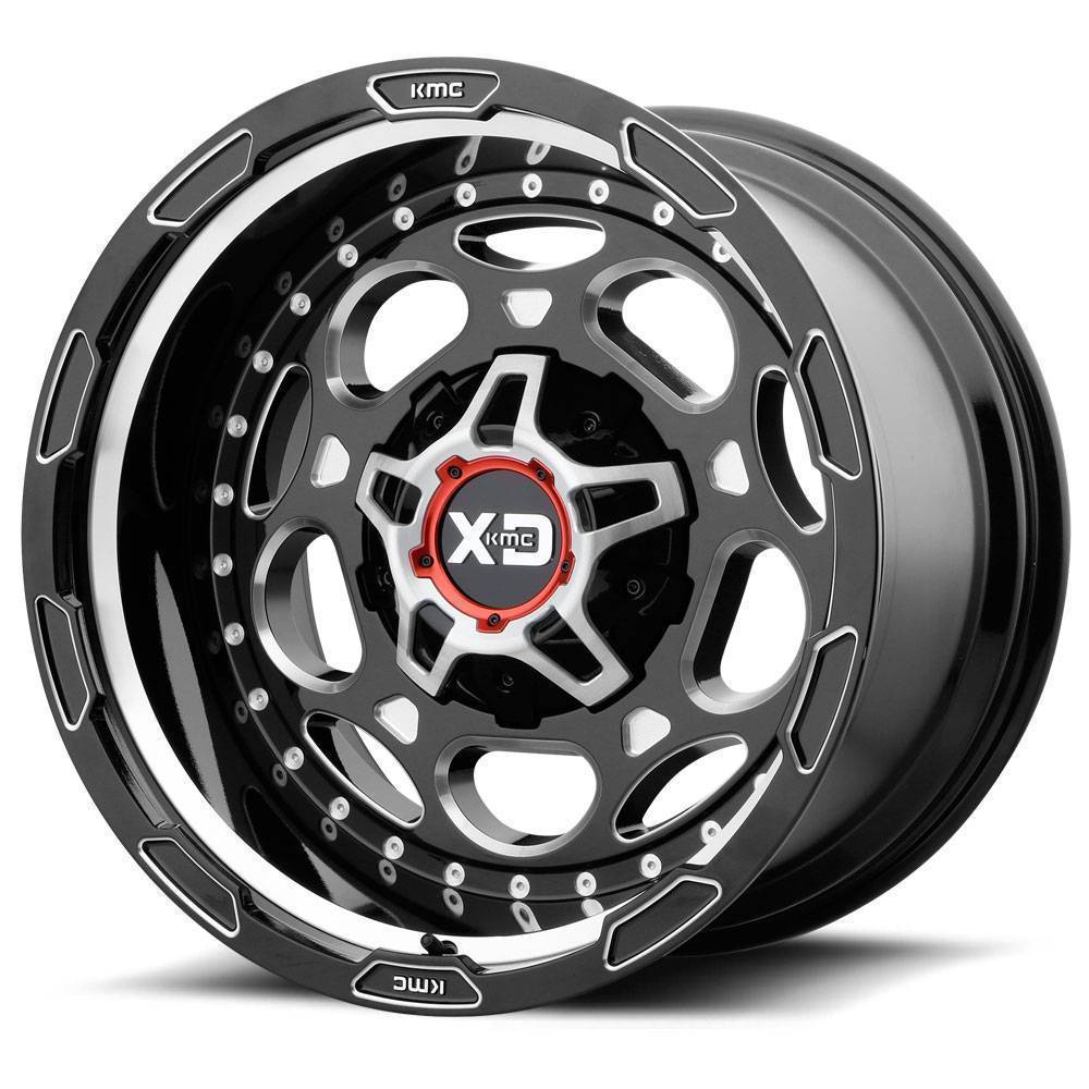 20x12 XD XD837 Recoil 6x135/6x5.5 -44 Black Milled Wheels Rims Set(4 ...