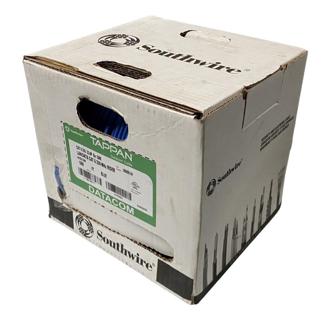 Southwire I999952H Cat 6 Cable 23 AWG 4 Pair Riser CMR Blue CMR 250