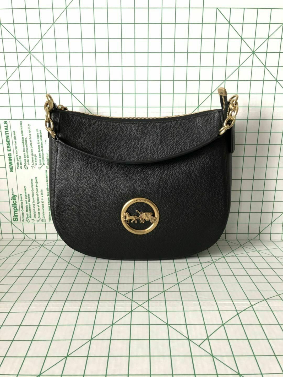 NWT COACH F31400 Elle Hobo Pebbled Leather Hobo Shoulder Tote Crossbody