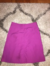 H&amp;M Fuschia Magenta A-Line Cotton Spring Knee Length Skirt with Pockets 8 - $12.99