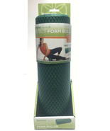 Gaiam Restore Foam Roller &amp; Exercise Guide 12&quot; Textured Green New - $14.89