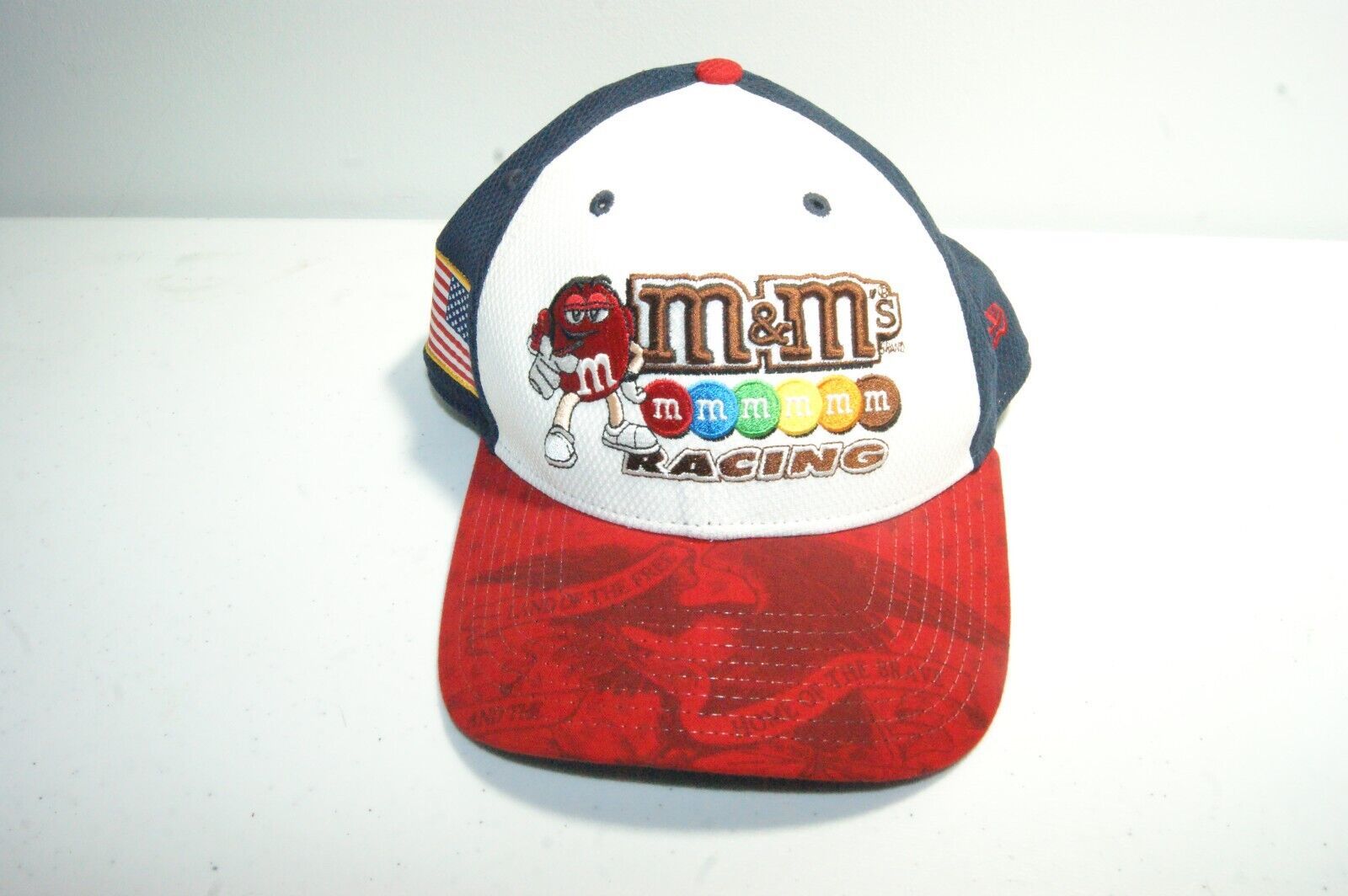 NASCAR #18 KYLE BUSCH Hat M&M Racing USA flag land of the free home of ...