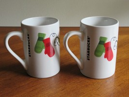 Starbucks 10 oz Coffee Holiday Christmas Mug Cup Dove Mitten 2011 Glove Bird - $19.99