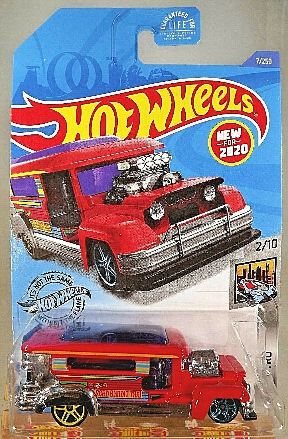 2020 Hot Wheels #7 HW Metro 2/10 ROAD BANDIT Bus Taxi Red Variation w ...