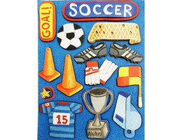K&amp;Company-Rough &amp; Tumble Soccer Sticker Set - $5.59