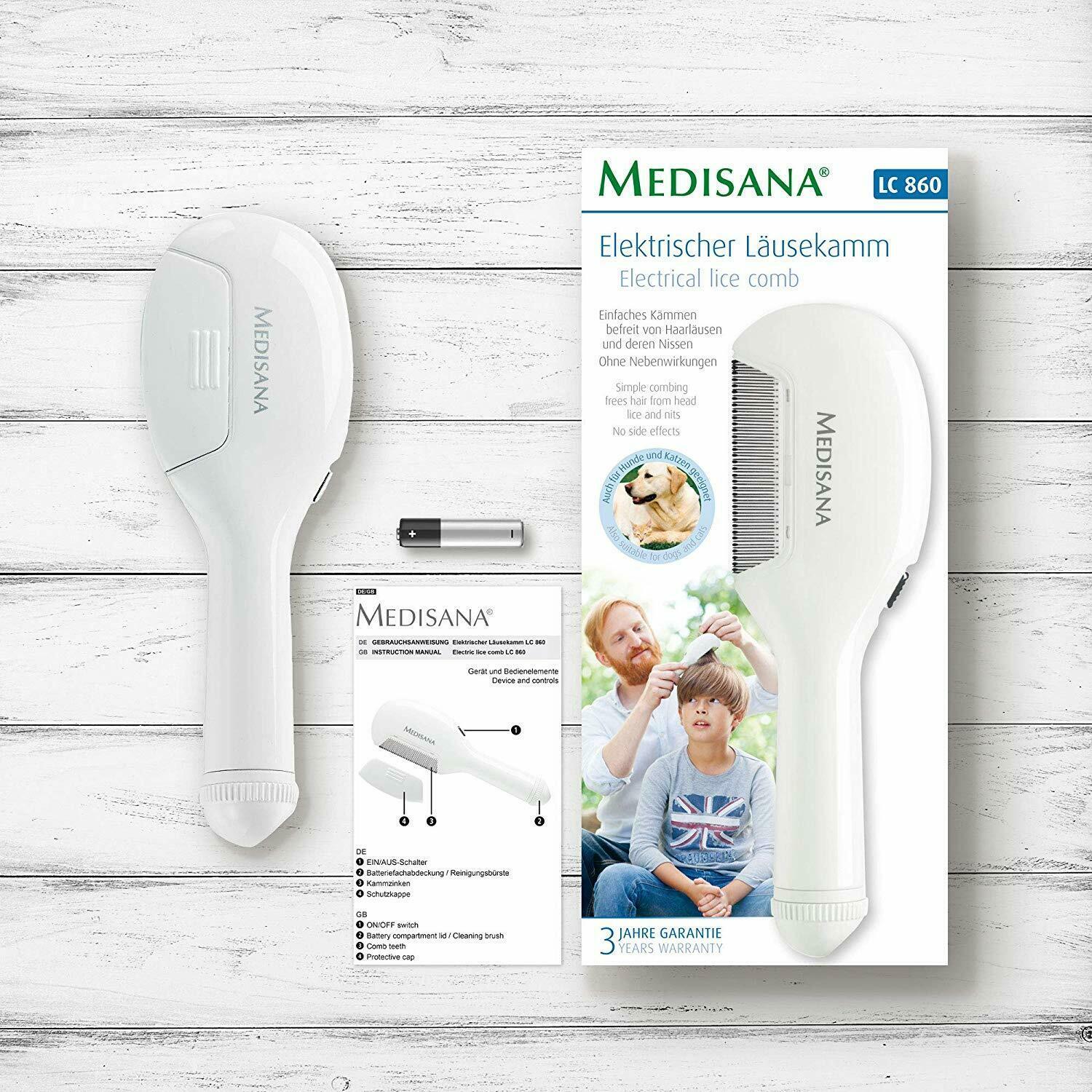Medisana lcs 860 comb electric lice and nits also appropriate pets