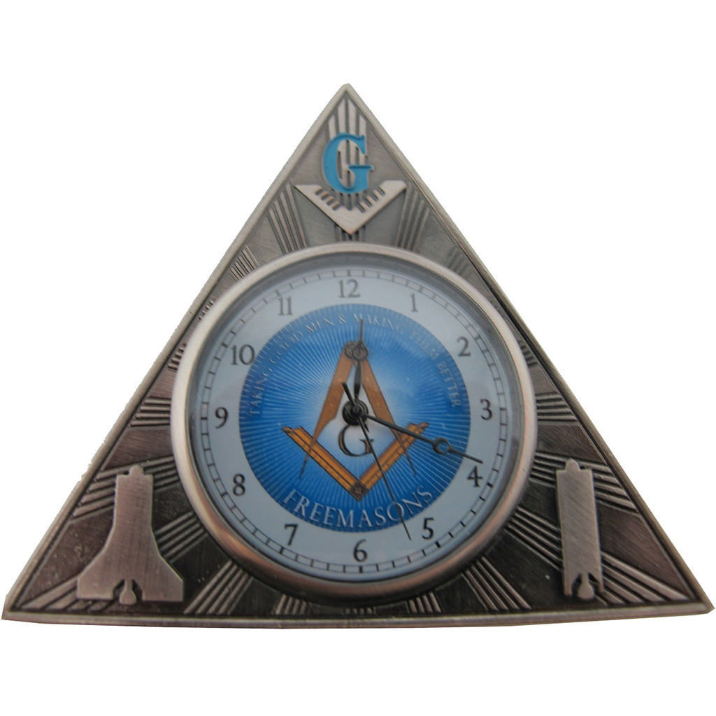 Masonic Mini Desk Clock 2 3 4 Tall And 50 Similar Items 32 Masonic Mini Desk Clock