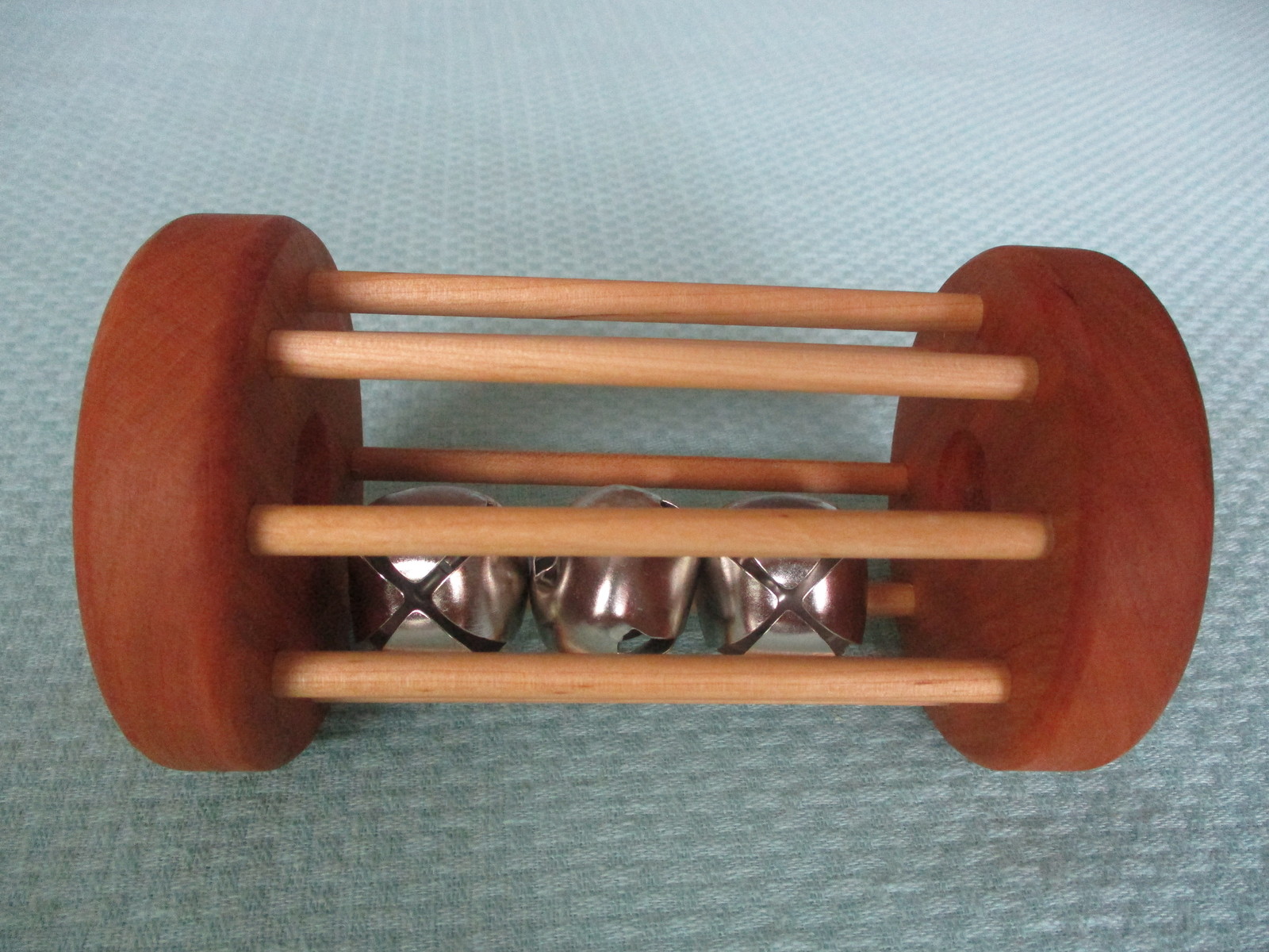 Handmade Wooden Baby Rattle H520, Bell Rattle, Infant Rattle, Tumbler