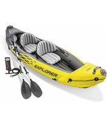 Intex 68307np Inflatable explorer kayak k2 with 2 oars 312 x 91 x 51cm - $559.73